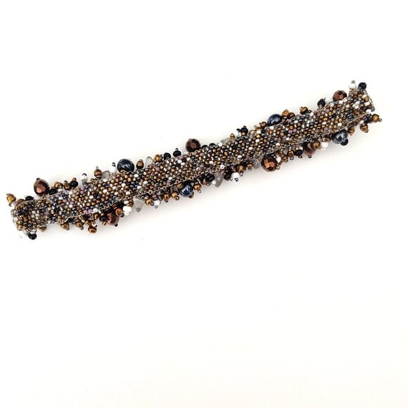 Seed bead and bead magnetic closure bracelet - Picture 11 of 14